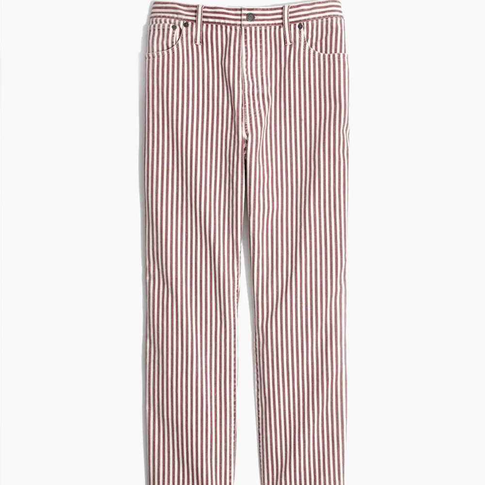 High Rise Boyfriend Jeans Madewell Red Stripe Size 26
